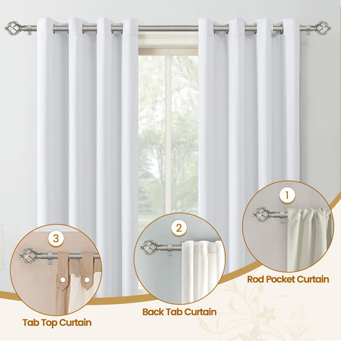 KAMANINA curtain rod mounted on wall with brackets for secure installation.
