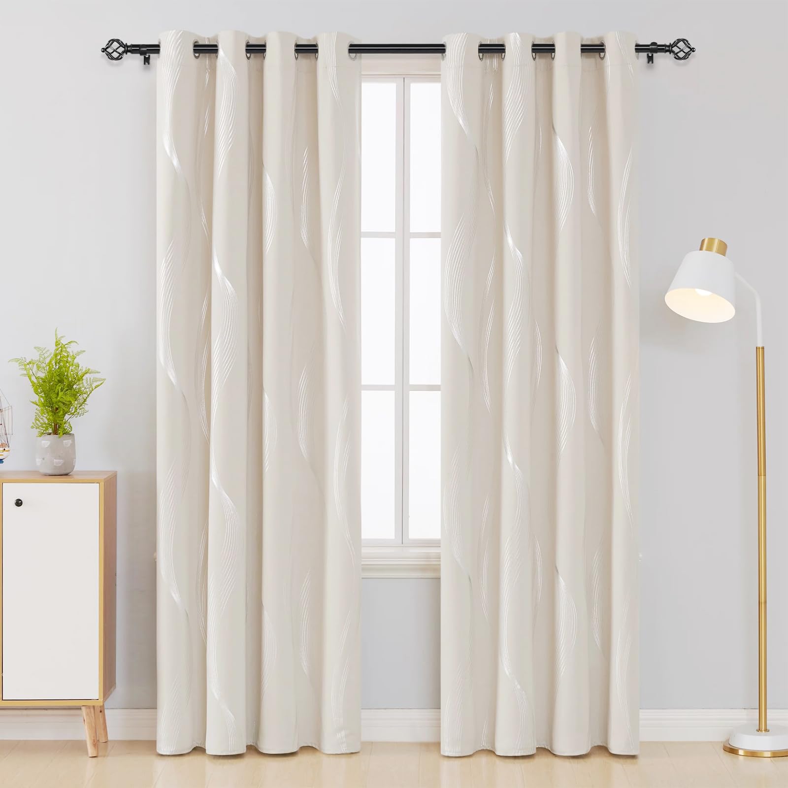 KAMANINA three-quarter-inch outer rod provides sturdy support for heavier drapes.