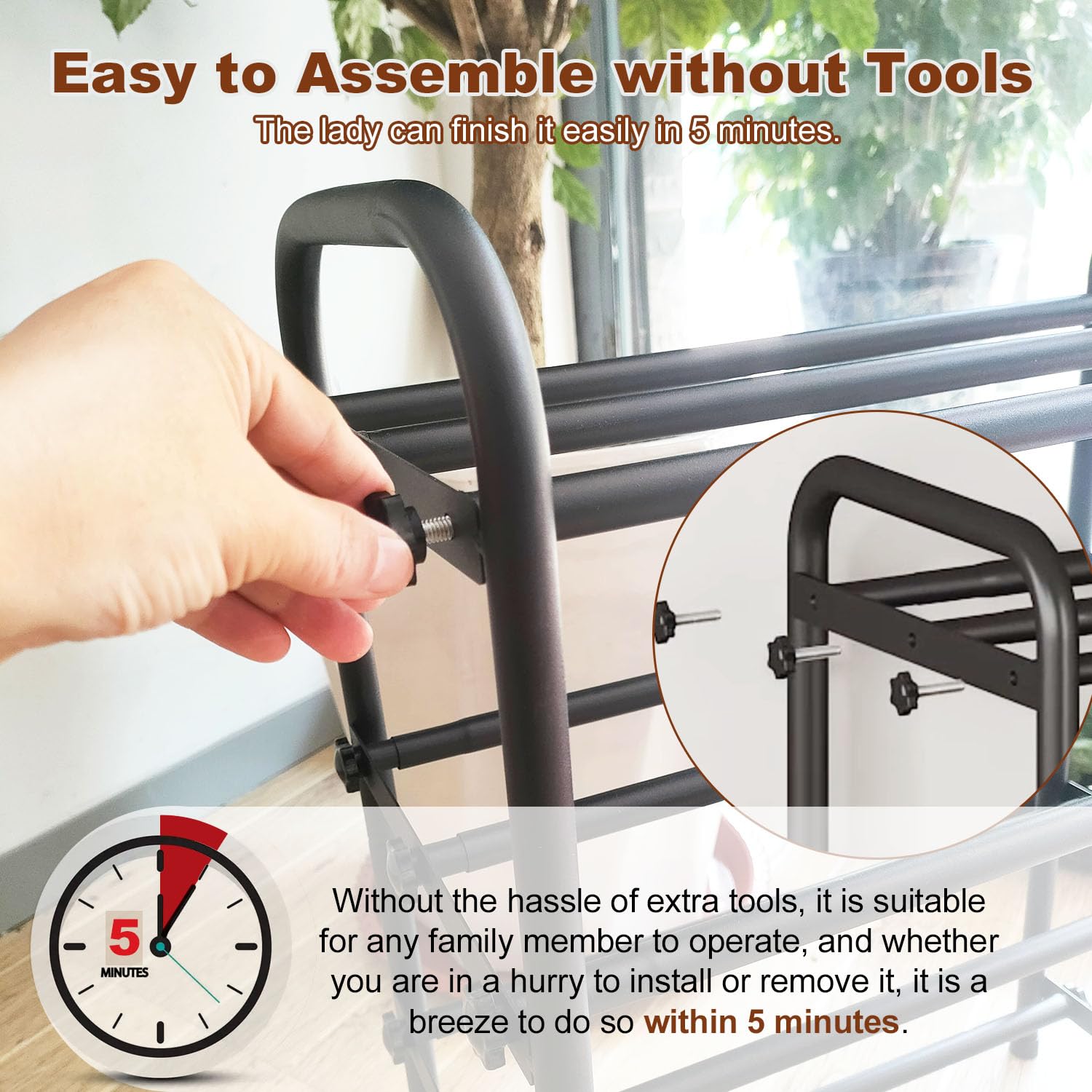 KANAV no-tools assembly shoe rack enables quick setup