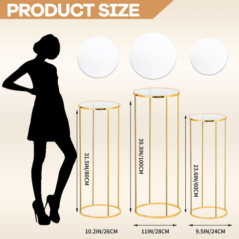 Kapaga 23.62 inch cylinder plant stand highlights layered visuals for events.