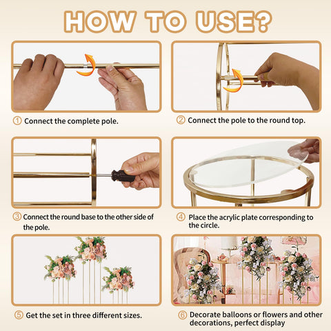 Kapaga wedding centerpiece pedestal enhances modern table decor.