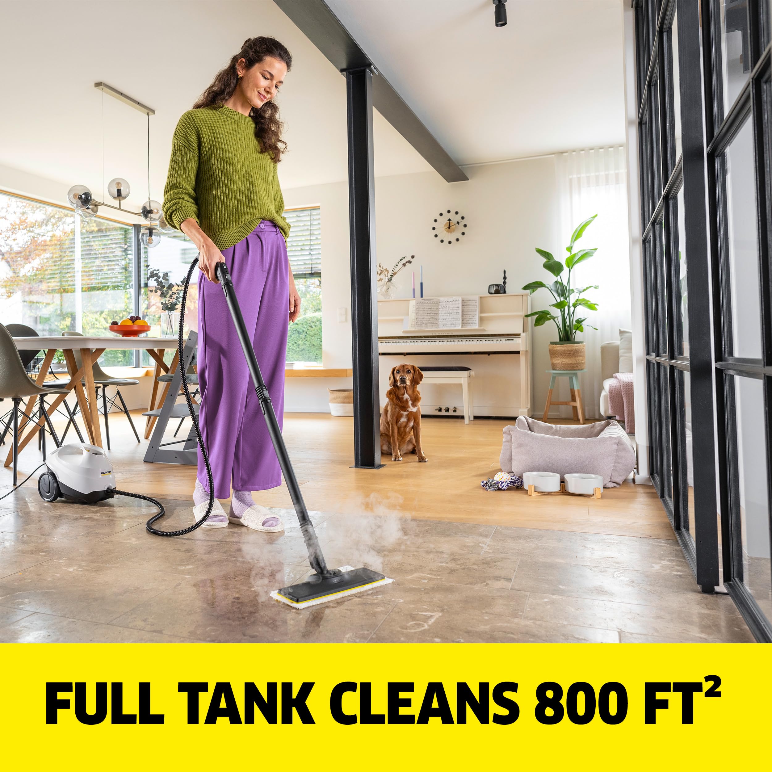 Kärcher SC3 EasyFix microfiber cloths are machine washable for reuse.