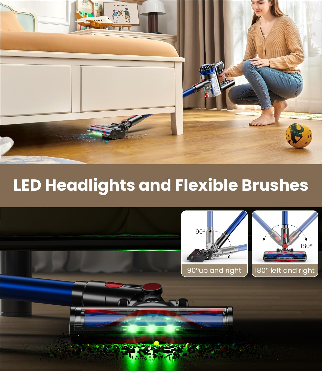 KARDV 8-in-1 attachments adapt to various cleaning tasks