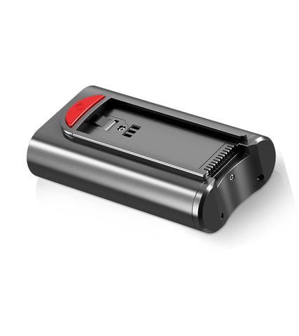 KARDV V06 battery close-up shows compact design for extended runtime.
