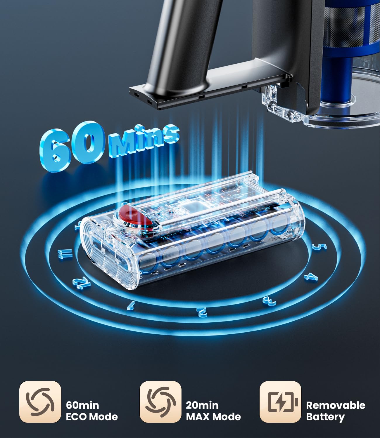 KARDV V06 battery durability-test illustration suggests longer service life.