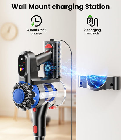 KARDV wall-mount charging keeps the vacuum ready to use