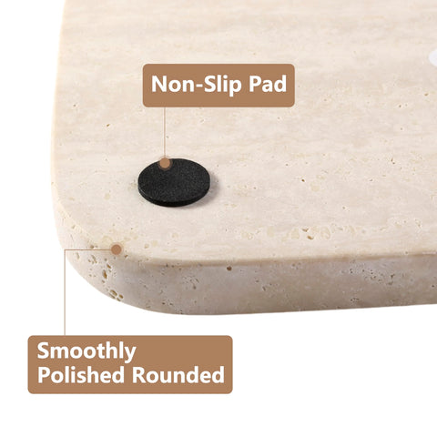 Karibiber marble tray for jewelry and perfume adds refined storage.