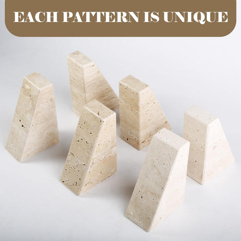 Karibiber Travertine bookends decorative shelf scene enhancing room decor