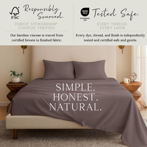 KARISSA MAE king sheet set 18-inch pocket showcased on mattress