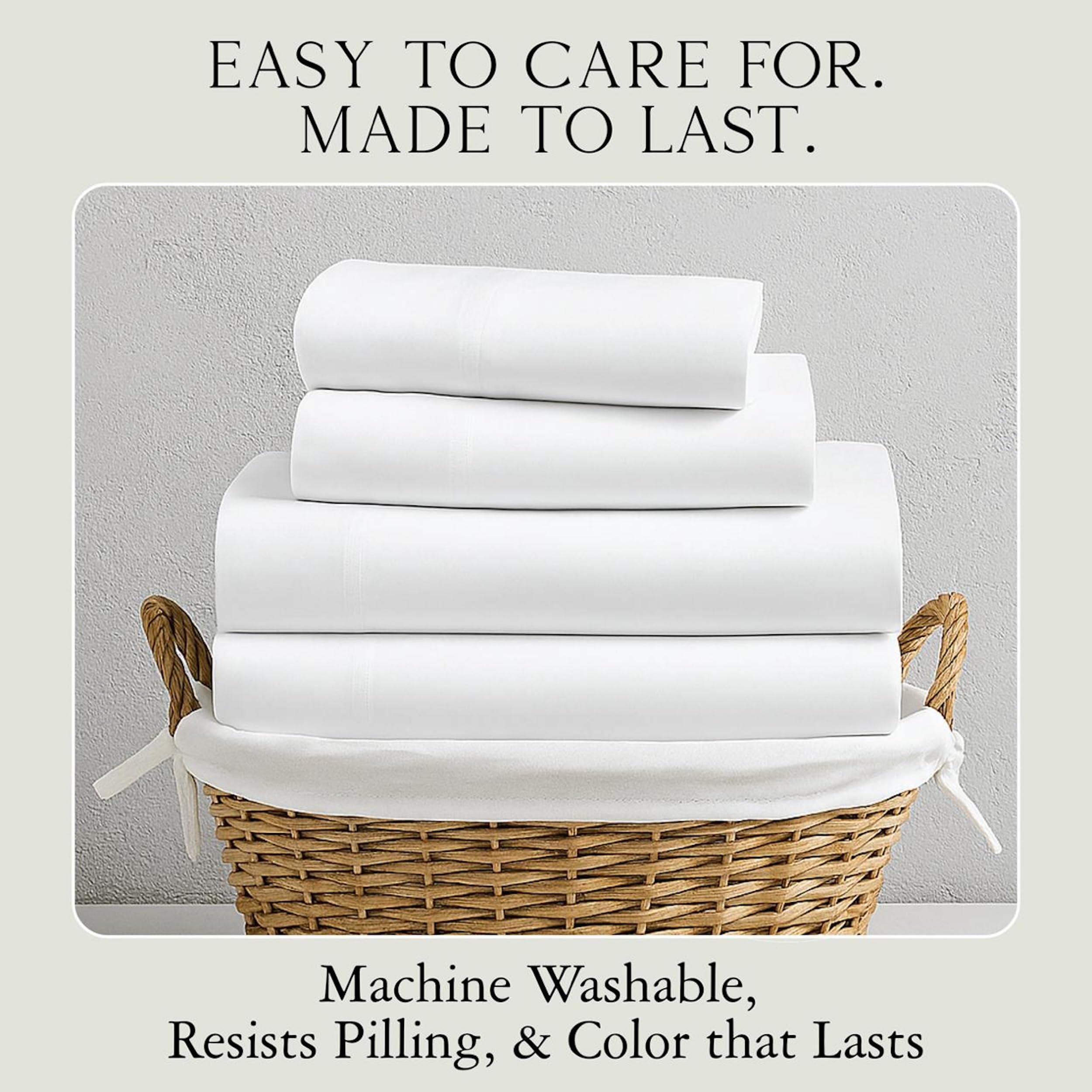 KARISSA MAE bamboo sheet set closeup anti-pilling finish and softness
