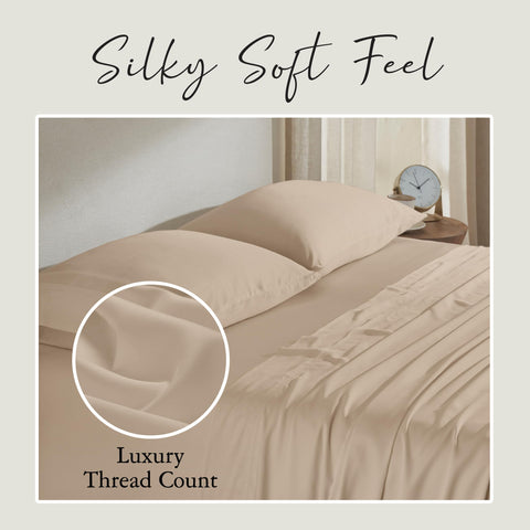 KARISSA MAE bamboo sheet set 18-inch deep pocket ensuring secure fit