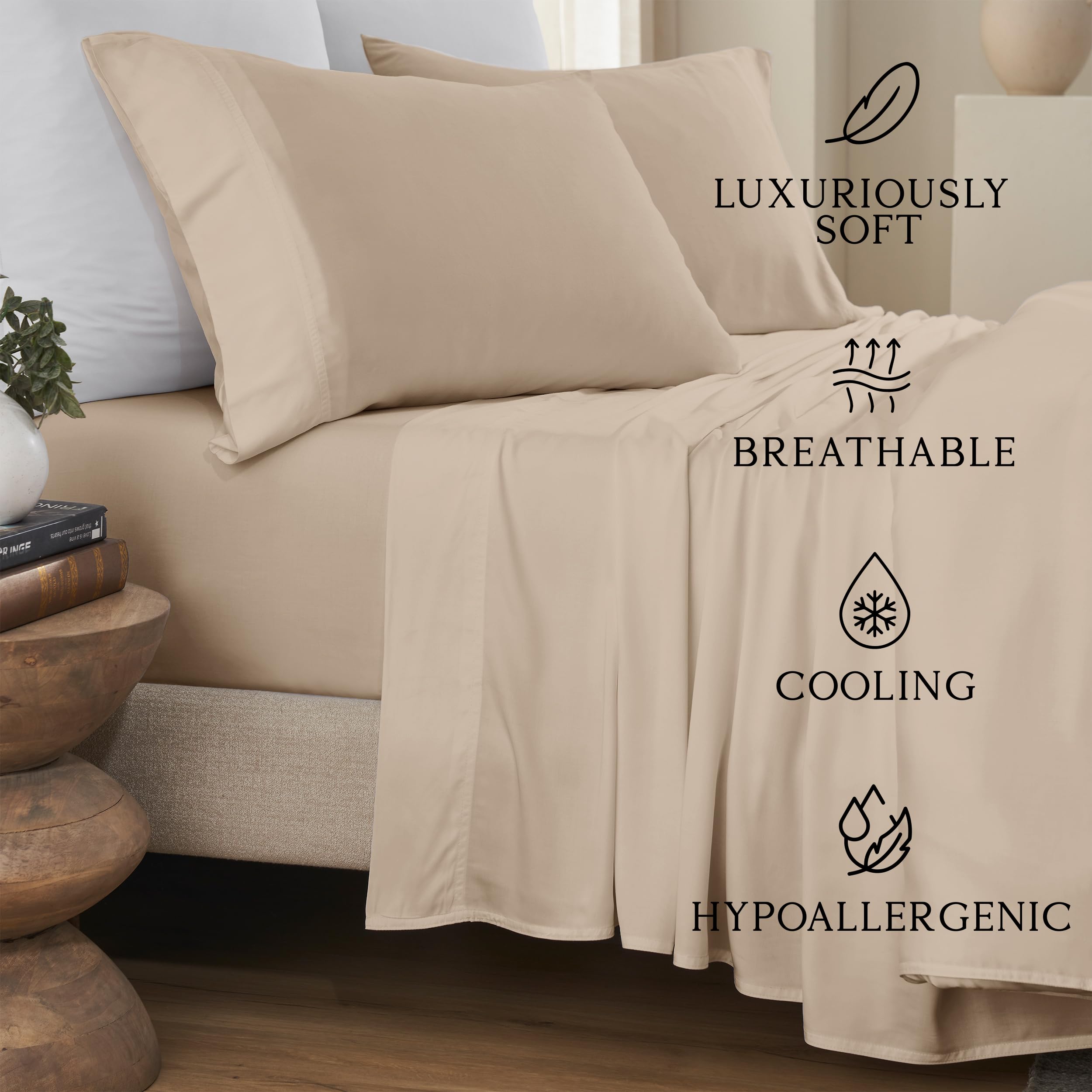 KARISSA MAE bamboo sheet set folded neatly for soft, breathable nights
