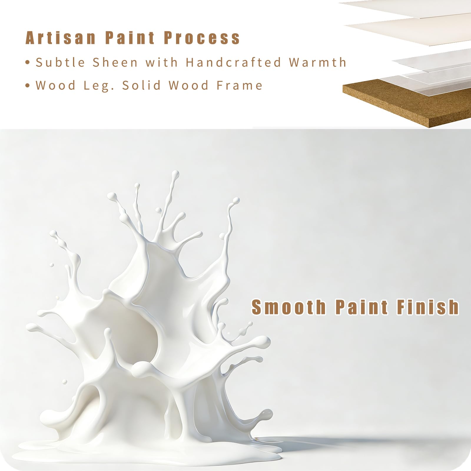 Karlott Cream Beige Farmhouse End Table blends with neutral decor