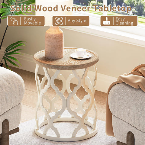 Karlott End Table curved motif frame adds elegant, versatile style