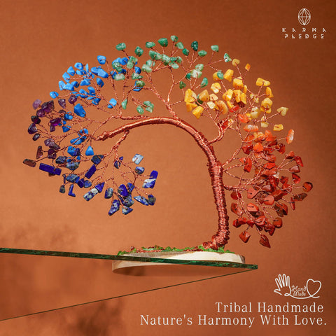 KARMAPLEDGE Gift-ready chakra tree with artisan note and secure packaging