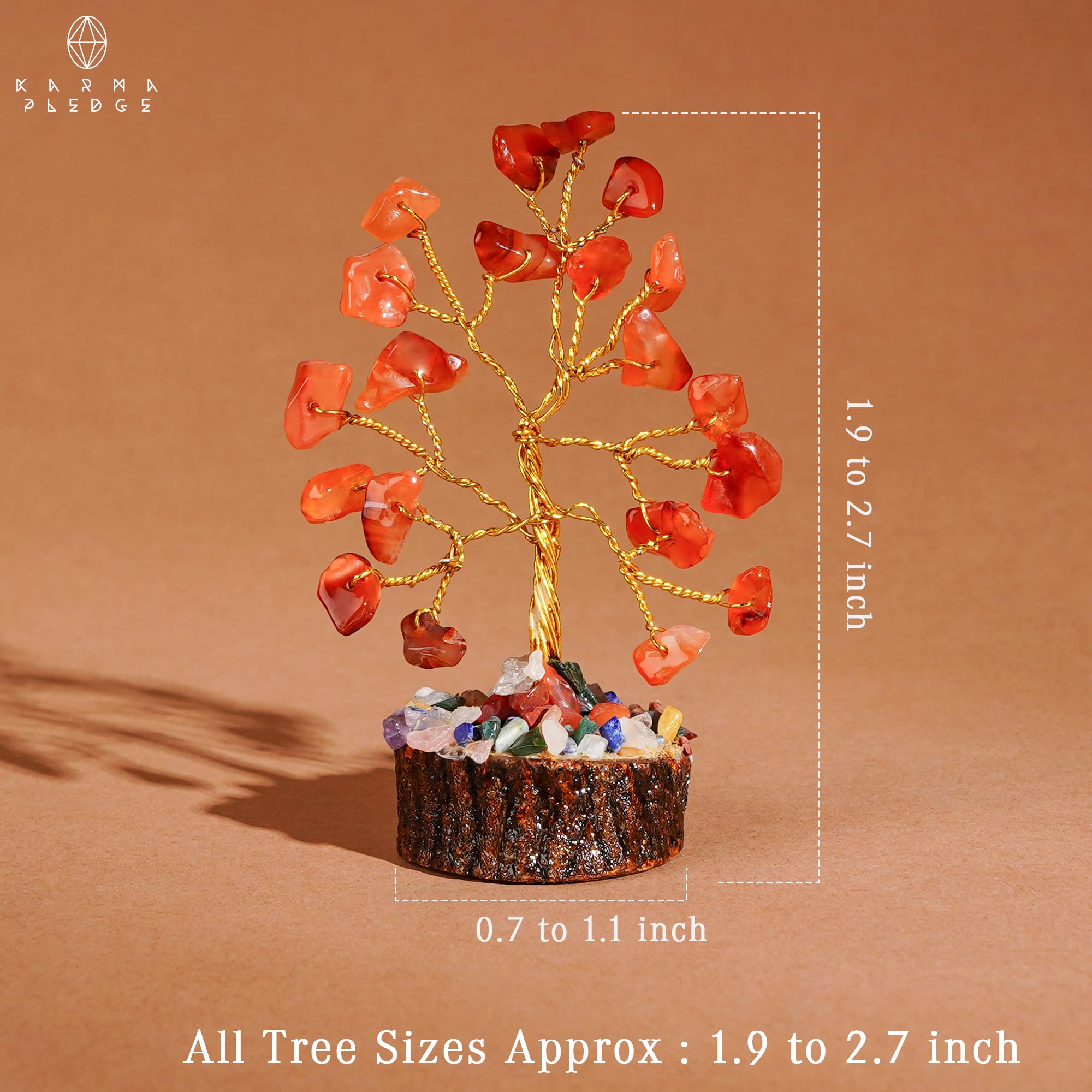 KARMAPLEDGE copper-wire detailing on the crystal tree shows craftsmanship