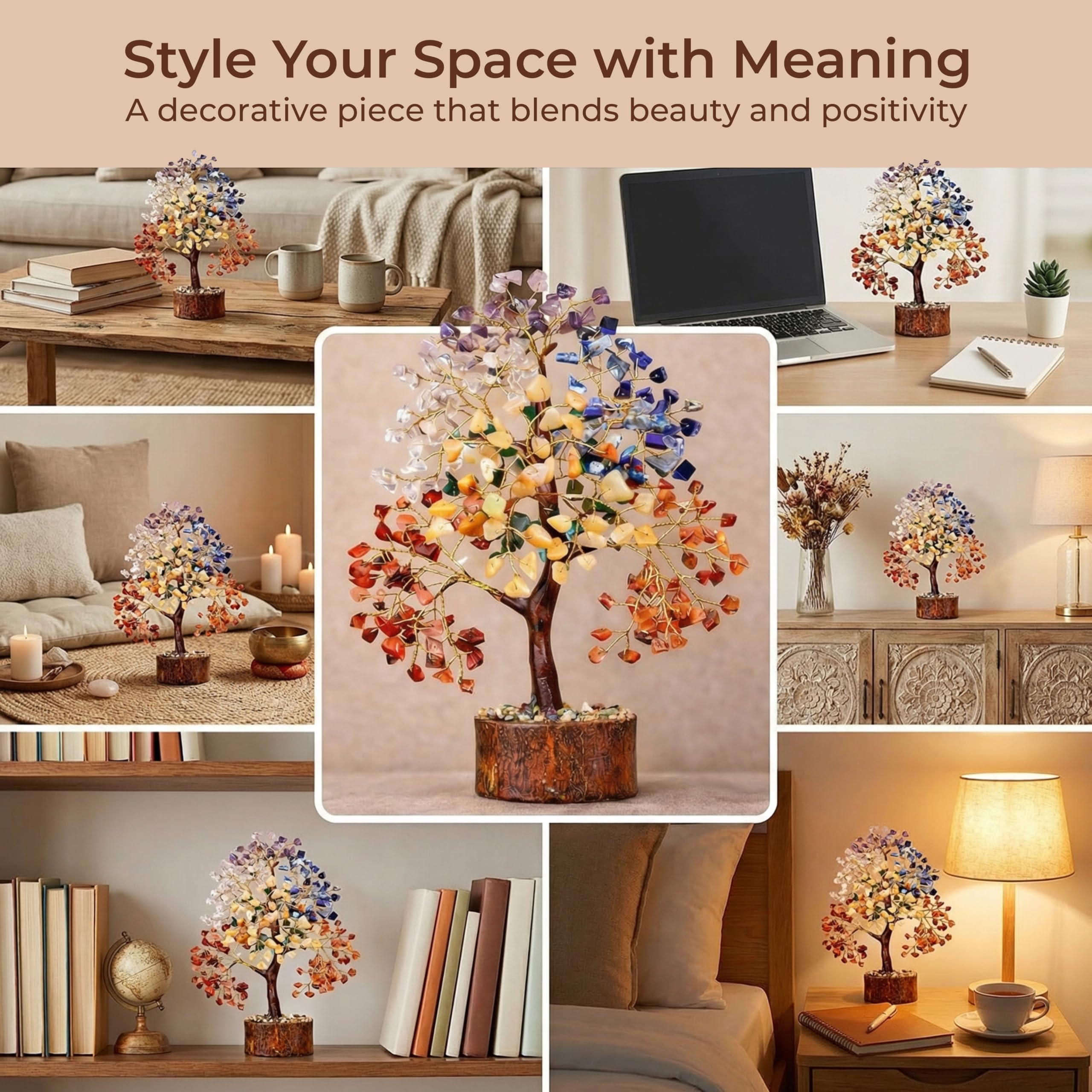 KARMAPLEDGE Centerpiece crystal tree for stylish room decor