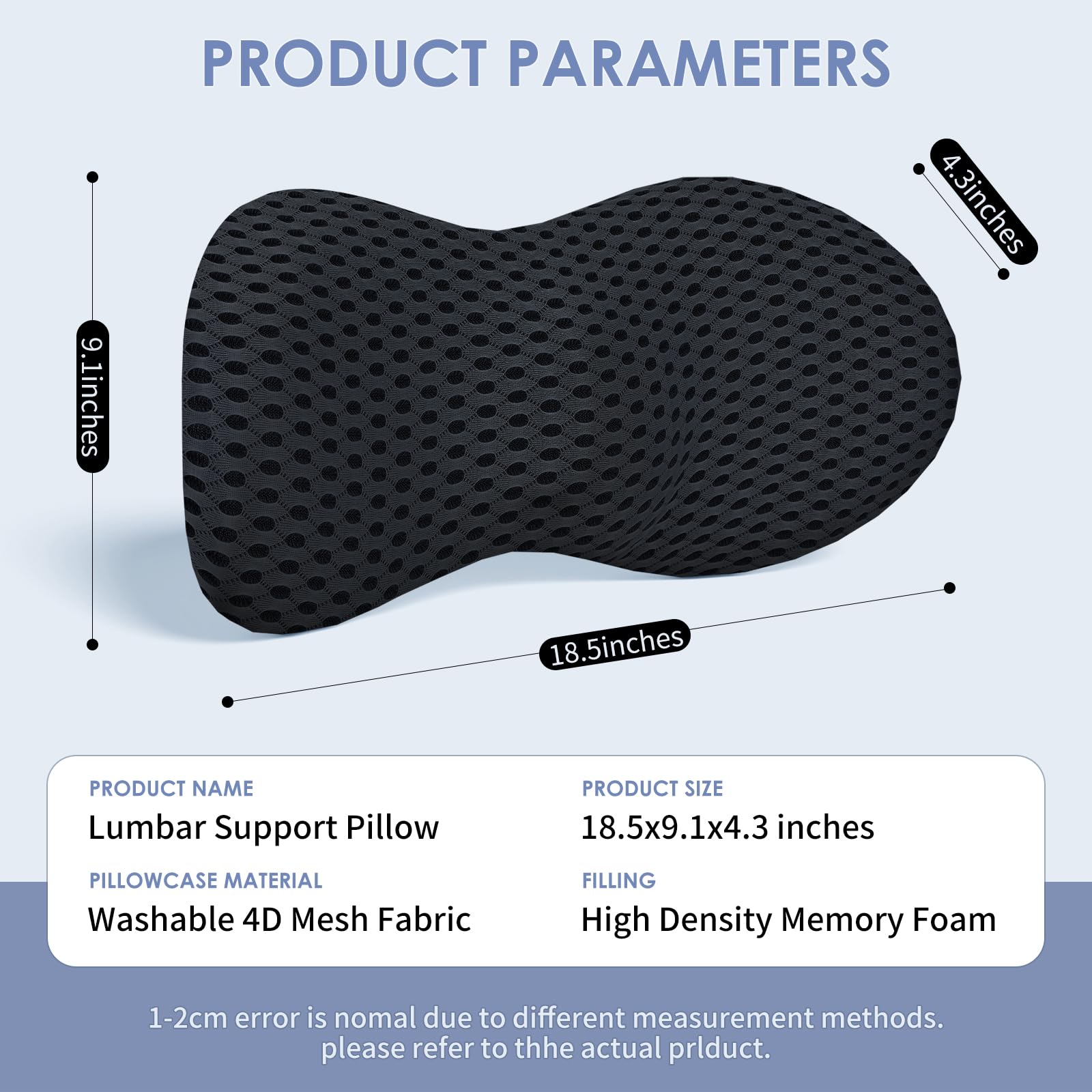 Kasney lumbar support pillow in car seat for on-the-go comfort