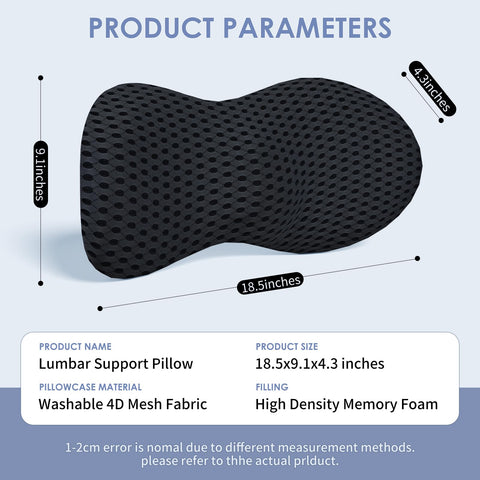 Kasney lumbar support pillow in car seat for on-the-go comfort
