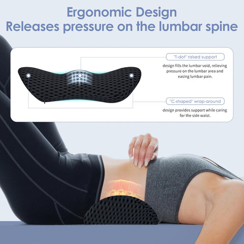 Kasney memory foam core close-up illustrating adaptive lumbar support