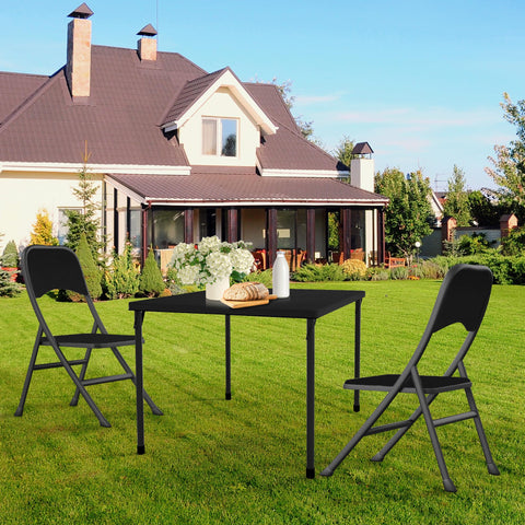 Kasunpul 34-inch folding table open and ready for use