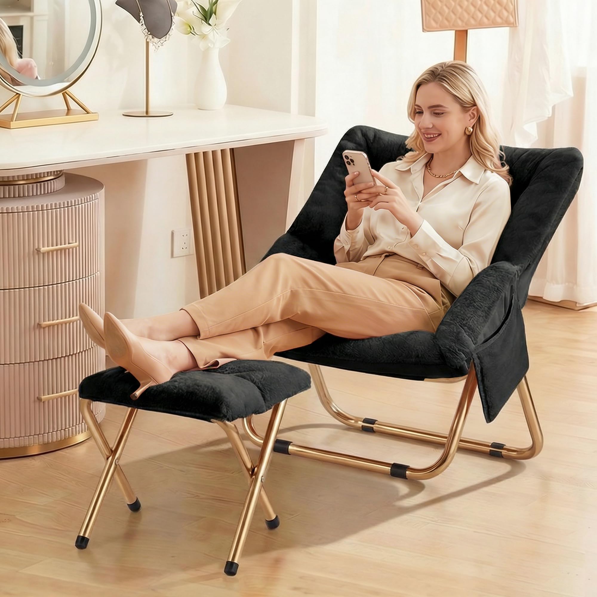 Kasunpul Comfy Saucer Chair vacuum-packed plush to fluff