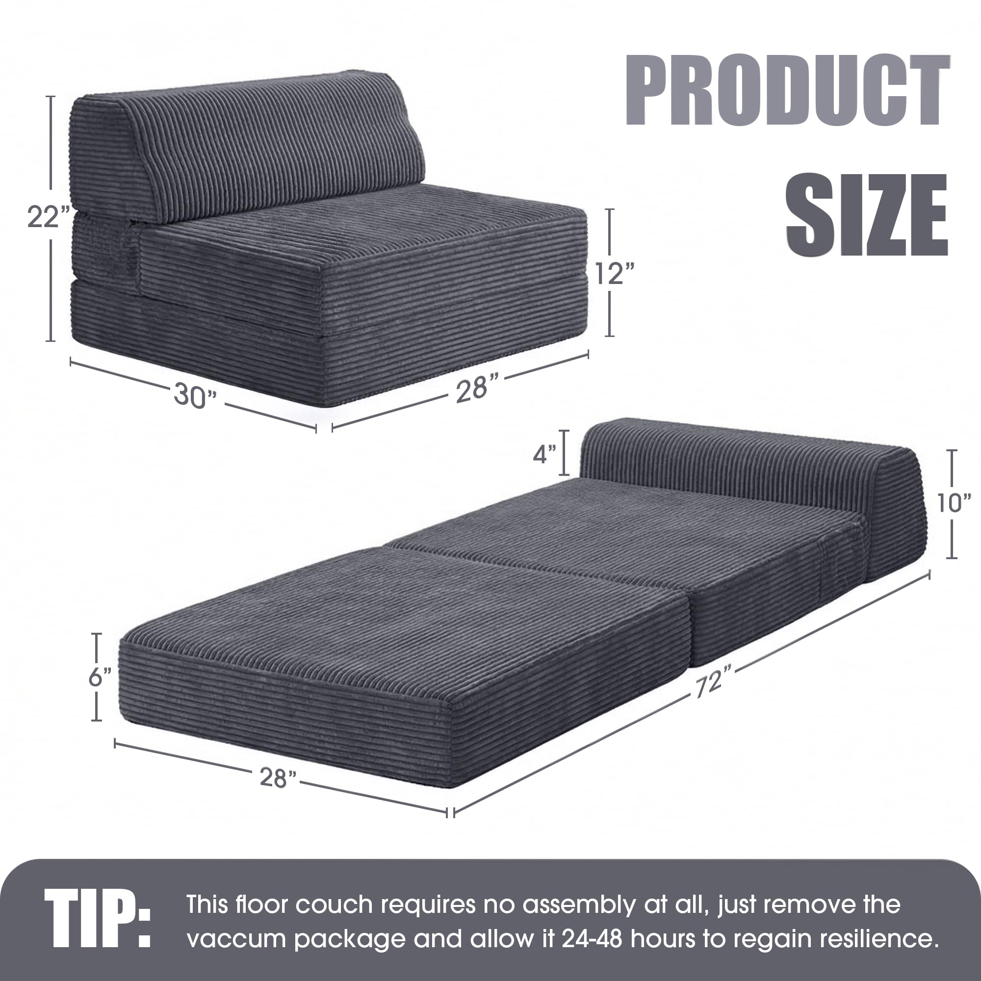 Kasunpul machine-washable cover simplifies cleanups in busy homes.