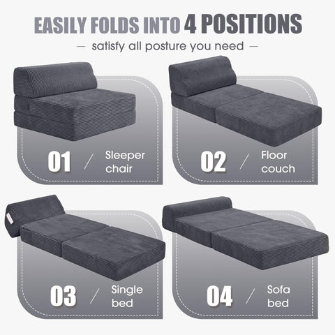 Kasunpul unfolded sleeper chair creates extra sleeping space for visitors.