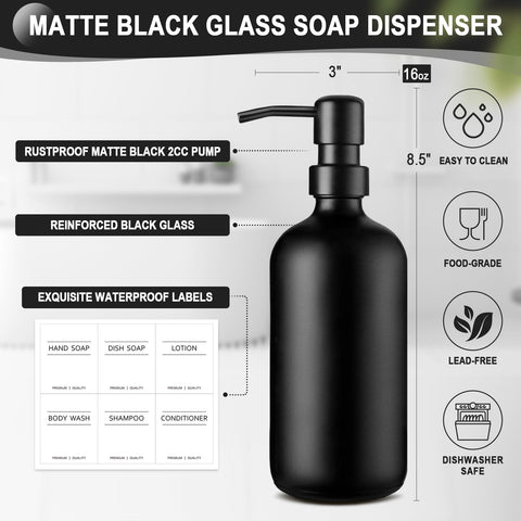 Kasunting waterproof labels on glass dispensers for easy identification