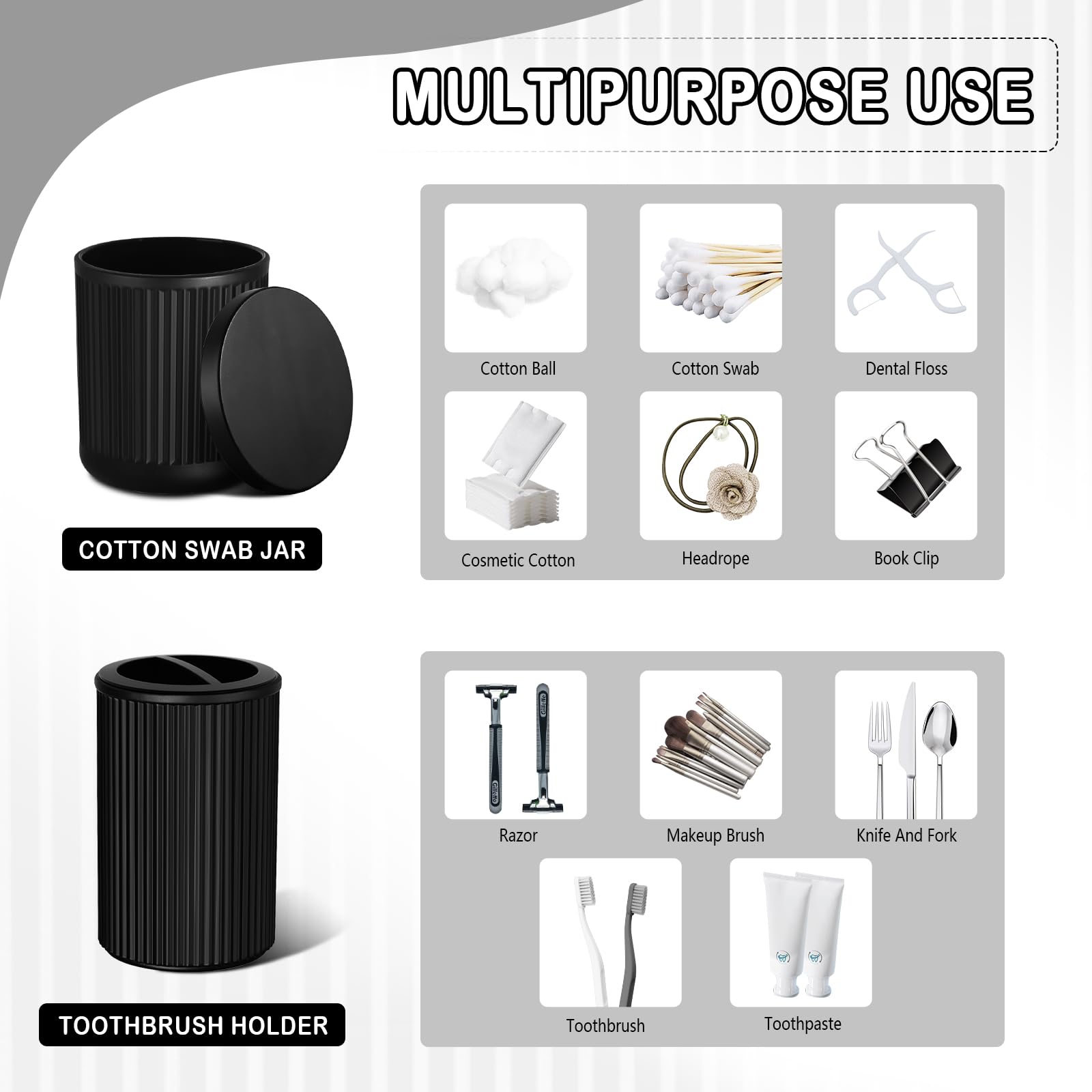 Kasunting second Qtip holder with lid keeps cotton swabs orderly