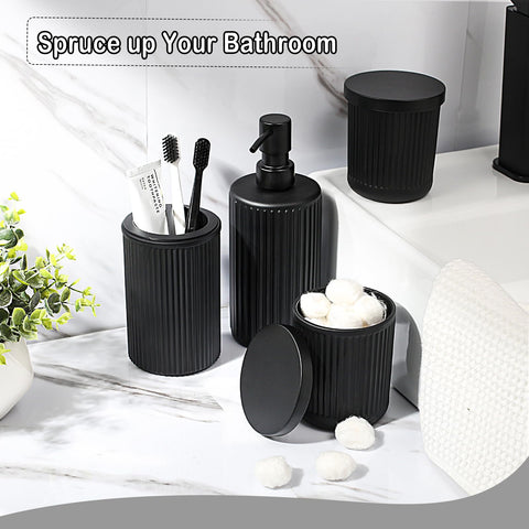 Kasunting ribbed matte black design adds modern texture to sink