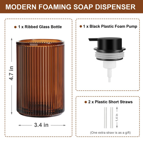 Kasunting ribbed design foam dispenser suits modern counter decor with smooth foam.