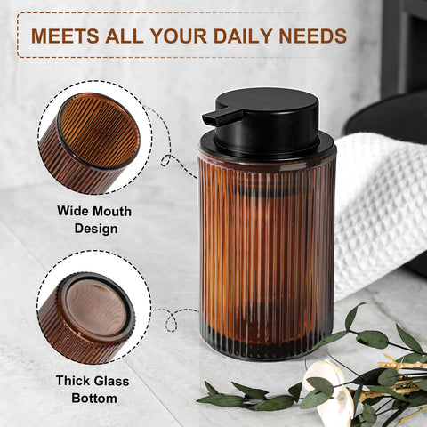 Kasunting wide-mouth refill-friendly foam dispenser simplifies cleaning and refilling.