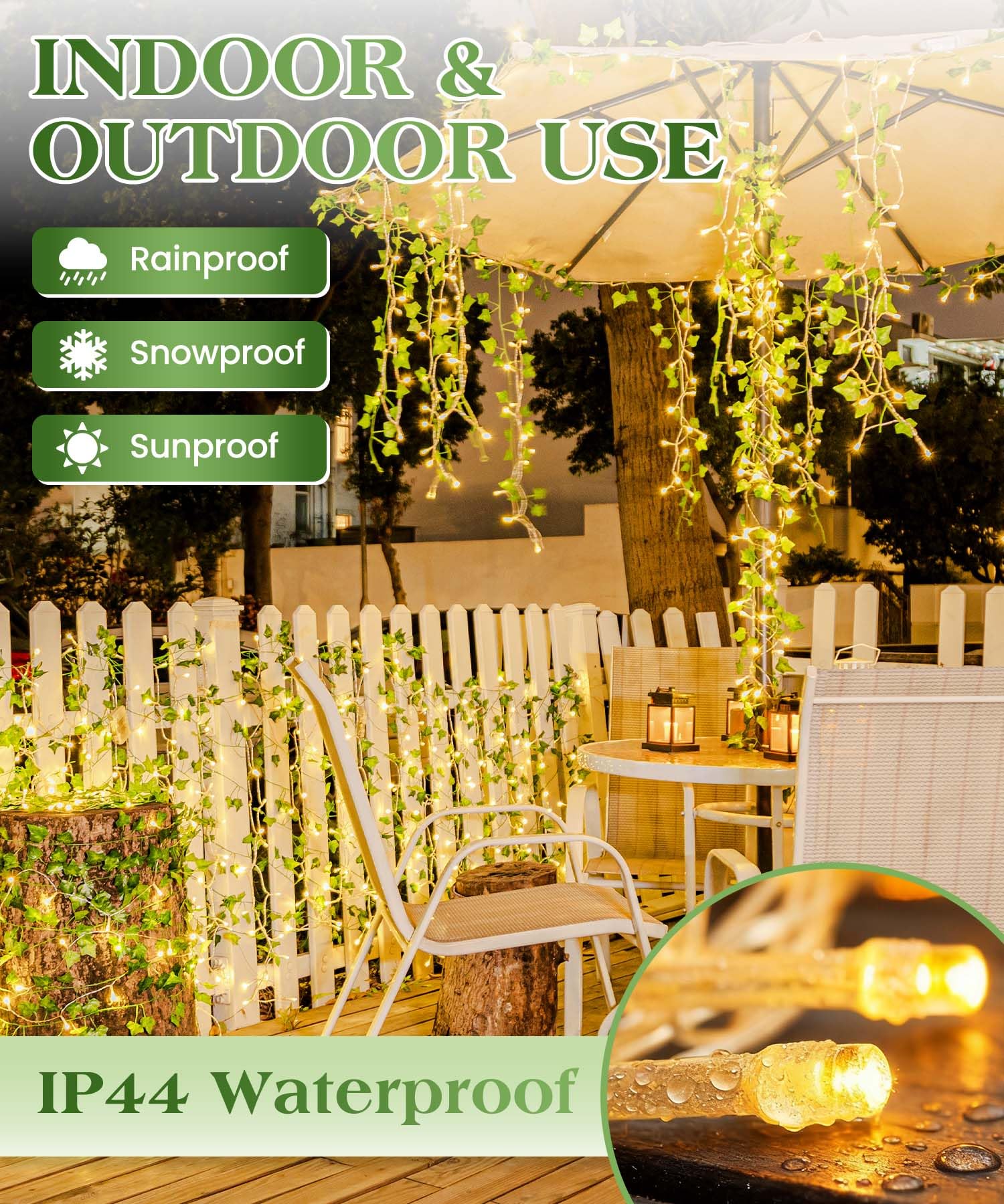 KASZOO outdoor wedding ivy enhances outdoor ceremony areas.