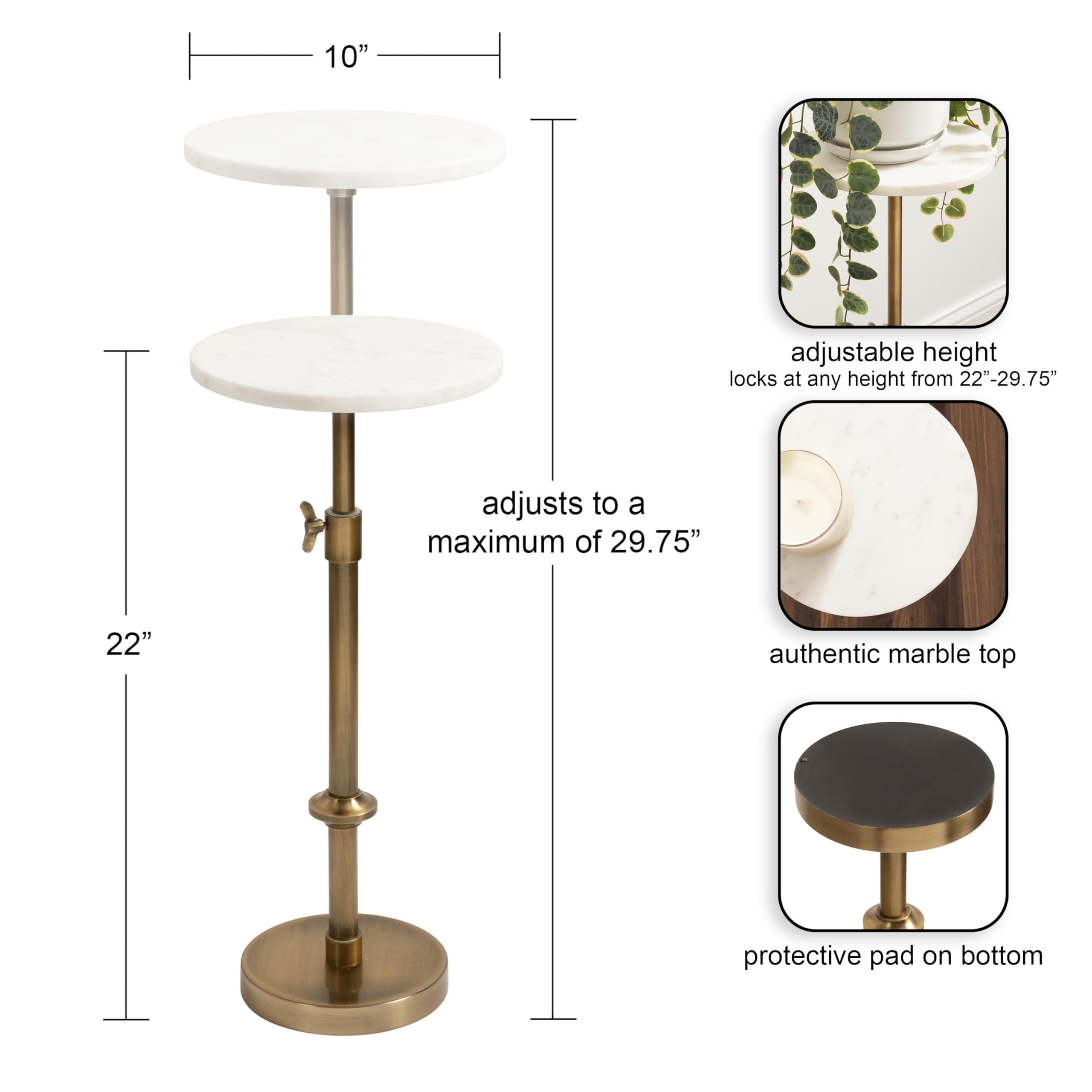 Engles telescope-height adjustment enhances seating flexibility beside an armchair.