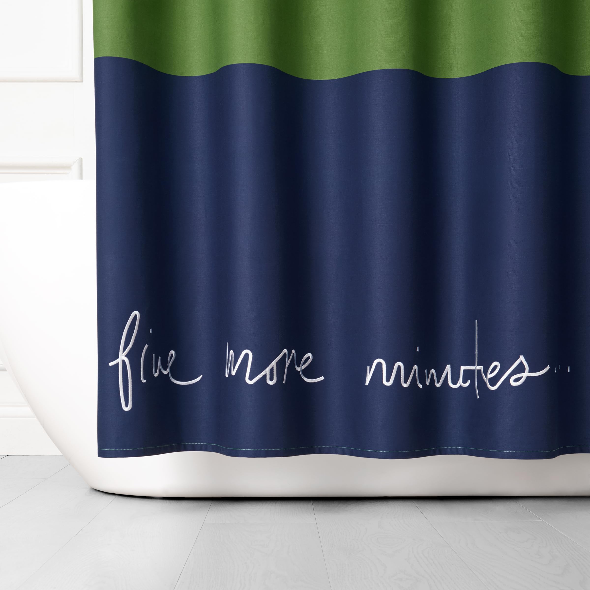 kate spade new york multi-color embroidery curtain complements accessories beautifully.