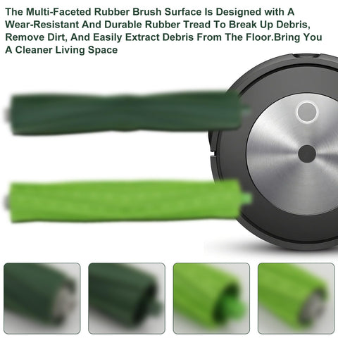 Katerelis multi-surface rubber brush for diverse floor types captures debris