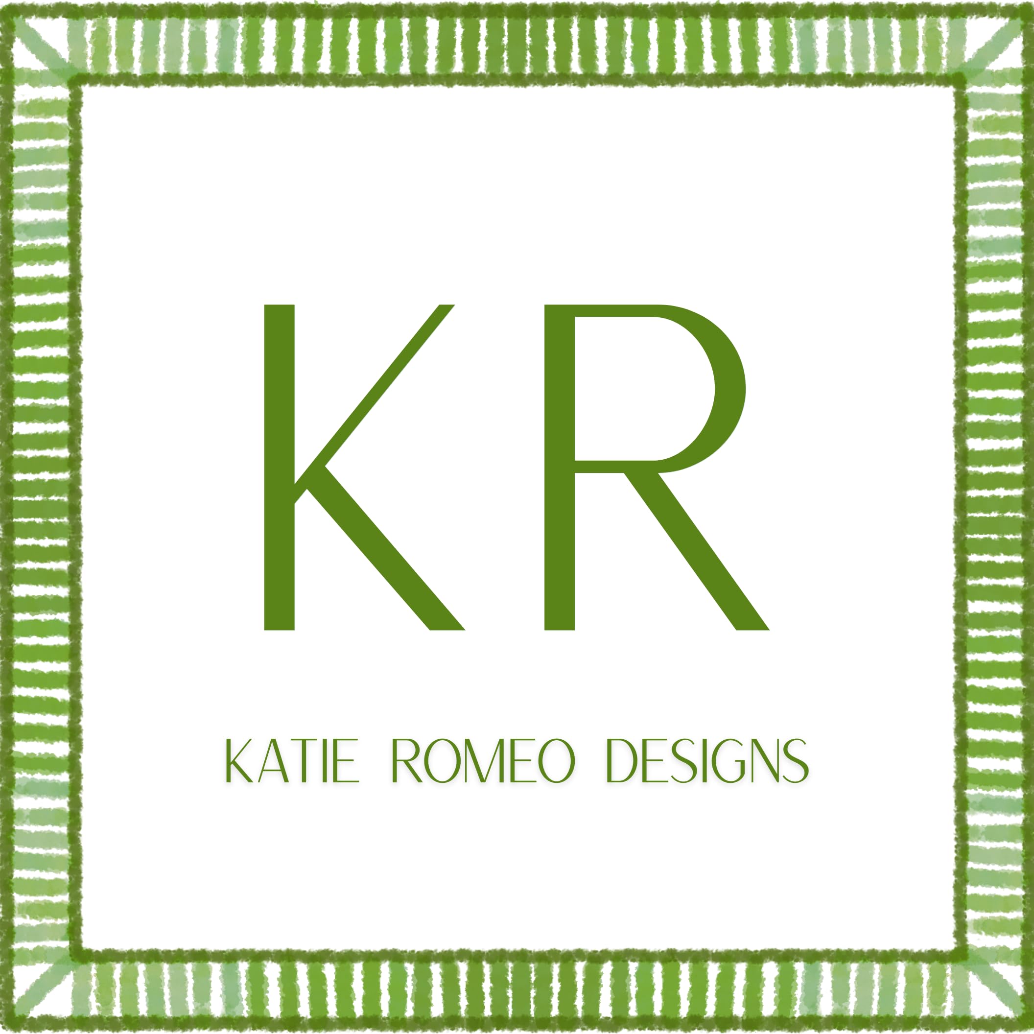 Katie Romeo Designs vanity organizer tray keeping cosmetics neatly arranged.