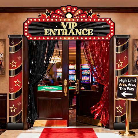 KaTiSeMo door cover transforms doorways with bold casino visuals