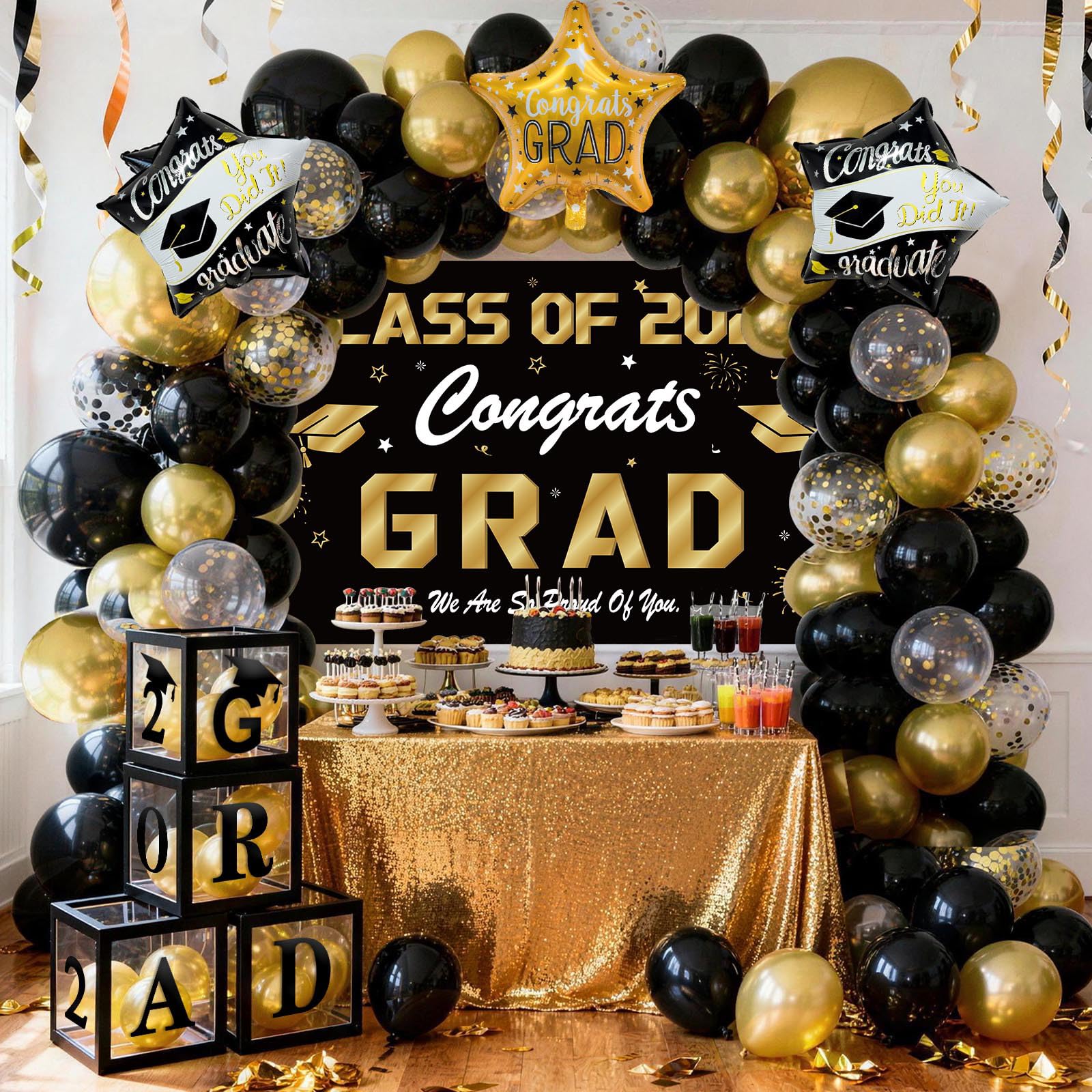 KaTiSeMo black and gold decor for timeless photography moments.