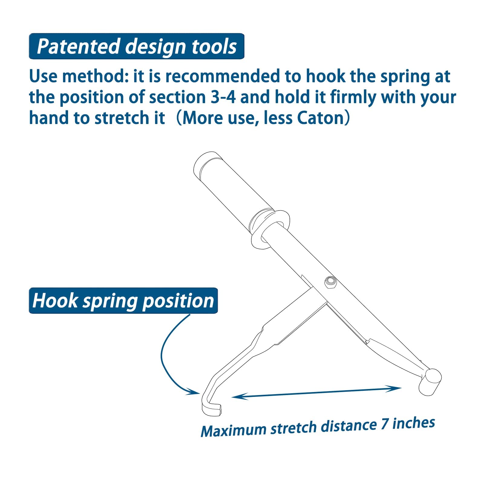 Kaupuar lever stretcher durable tool to stretch tough springs effectively.