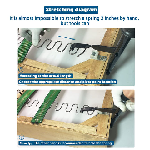 Kaupuar lever stretcher solid metal construction for long-lasting upholstery work.