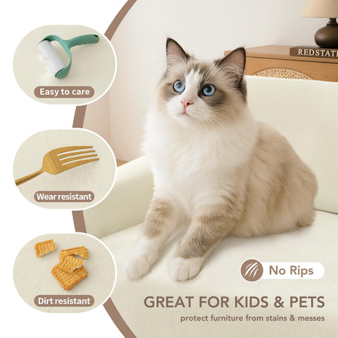 KaviKon chenille fabric close-up highlights plush feel and durability.