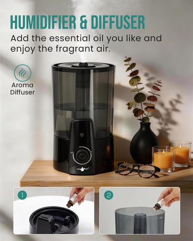 Kaxidol humidifier auto shut-off feature for safe use.