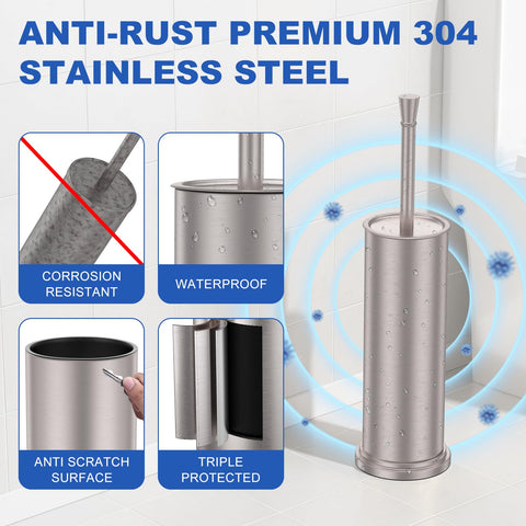 Kaxnuaxu stainless steel brush head for durable scrubbing.