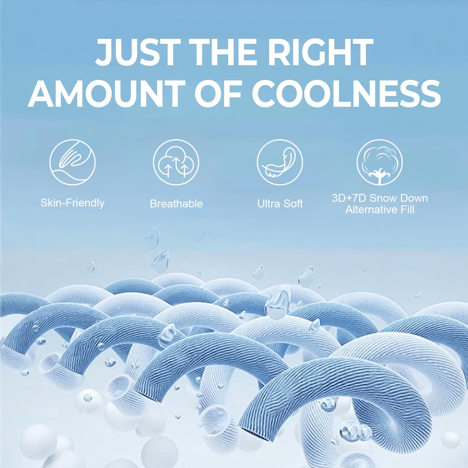 Kayfia Topper cooling microfiber promotes breathable nights.