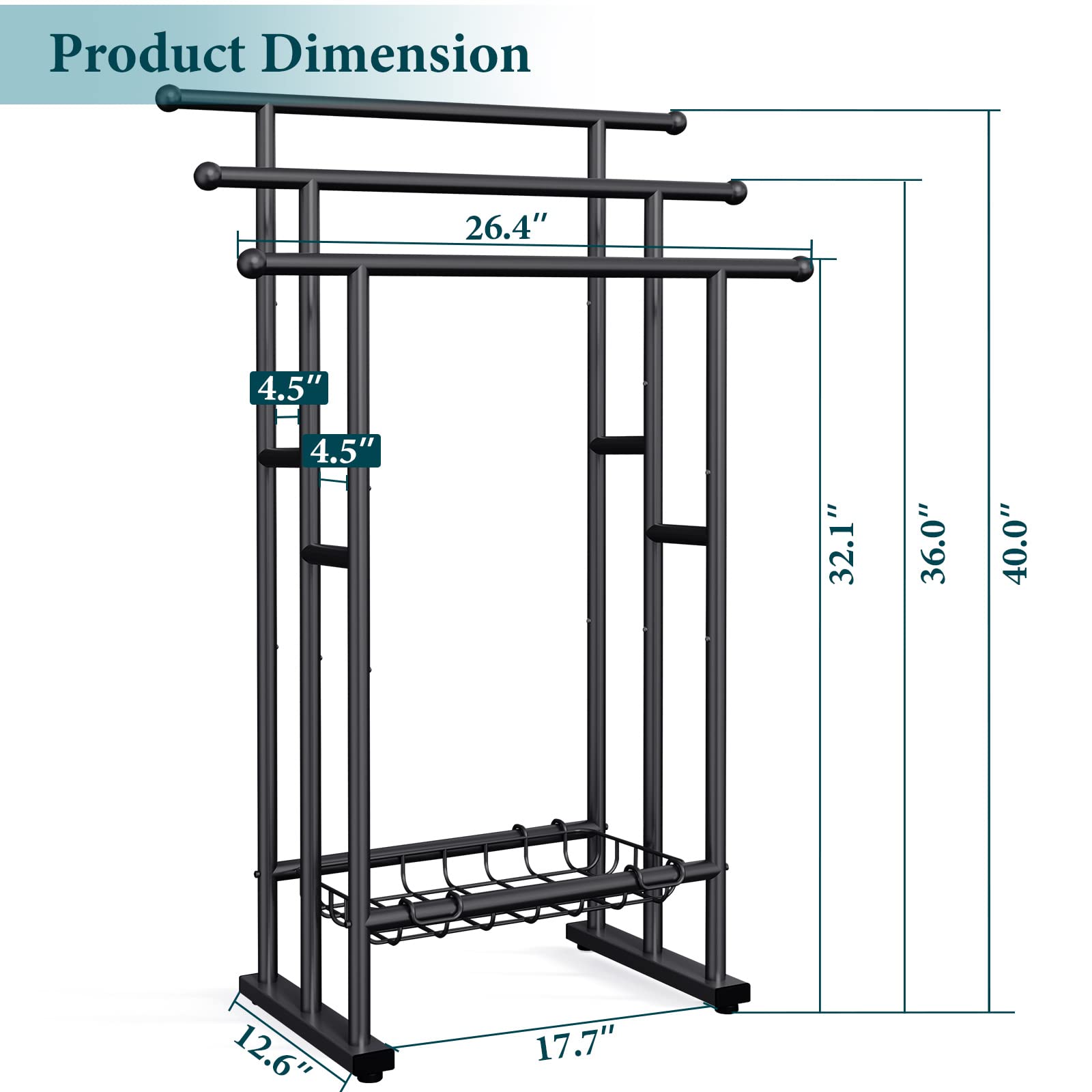 Kayfia space-saving towel rack suitable for beach and pool towels
