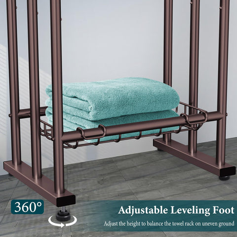 Kayfia ventilated towel rack with 4.52 inch spacing for quick drying