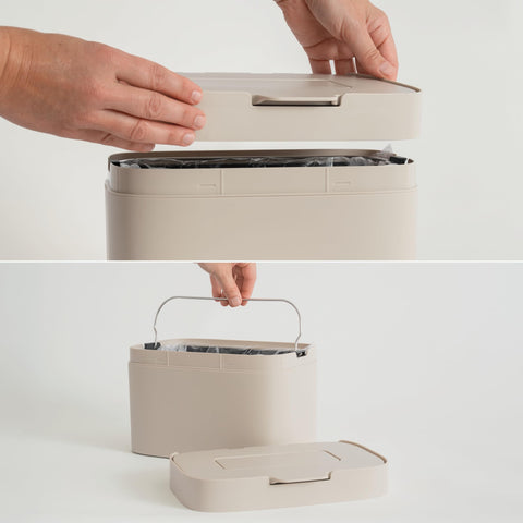 Anti-slip base on Kazai Elin keeps bin stable during scraping