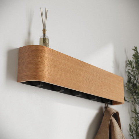 Kazai Toke entryway idea shows minimalist storage solution